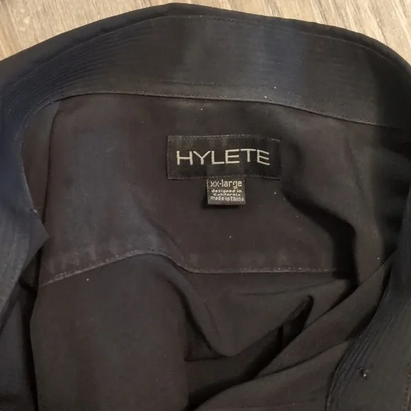 Hylete black long sleeve button down shirt size XXL - Picture 6 of 6